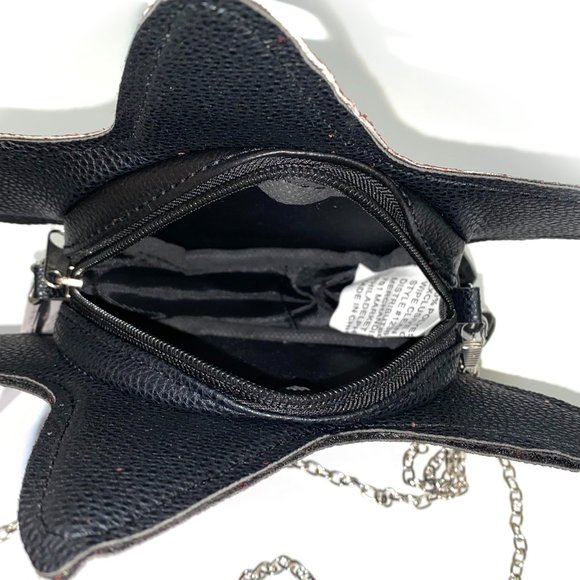 Pink Glitter Star-Shaped Crossbody Bag w/Chain Strap - Girls' Purse - Picture 3 of 3